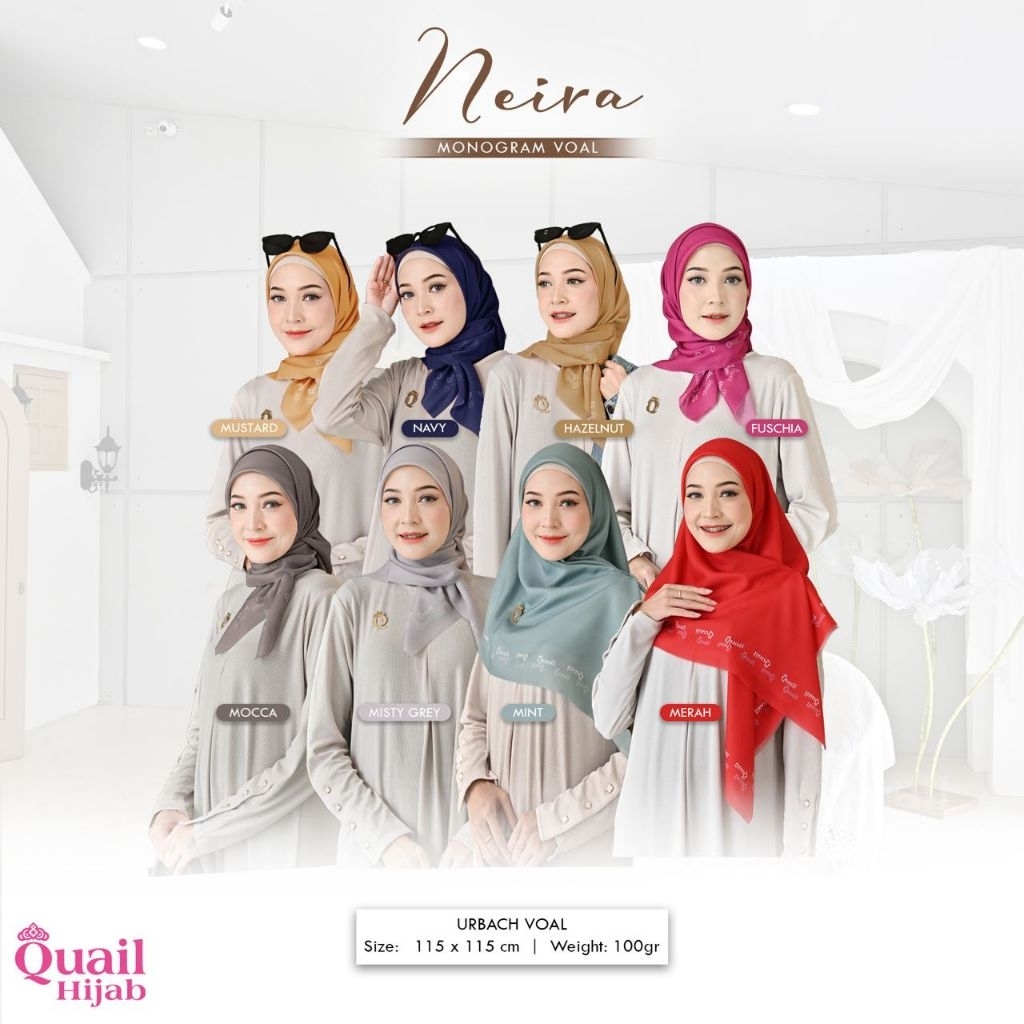 Jilbab Segi empat Neira quail