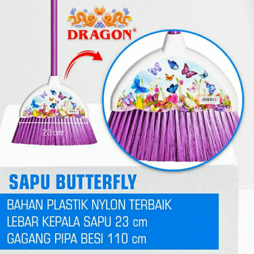 SAPU UNGU / SAPU NILON UNGU / SAPU BUTTERFLY DRAGON  / SAPU LANTAI