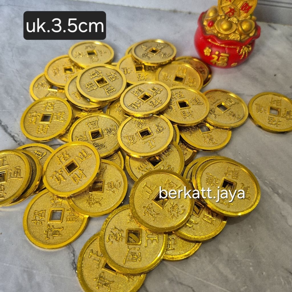 Hiasan koin emas / hiasan imlek koin emas kuno