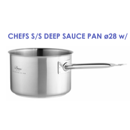 BIMA Chefs Professional Kitchenware DEEP SAUCE PAN (body only) - SUS 304 3-Ply Base Cookware with op
