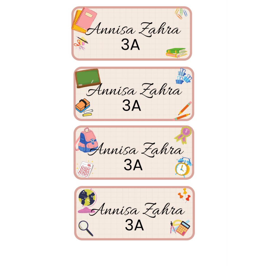 

Sticker nama stationery