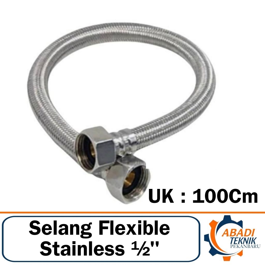 Selang Fleksible Air Panas Hose Flexible Stainless Wastafel WC  100Cm