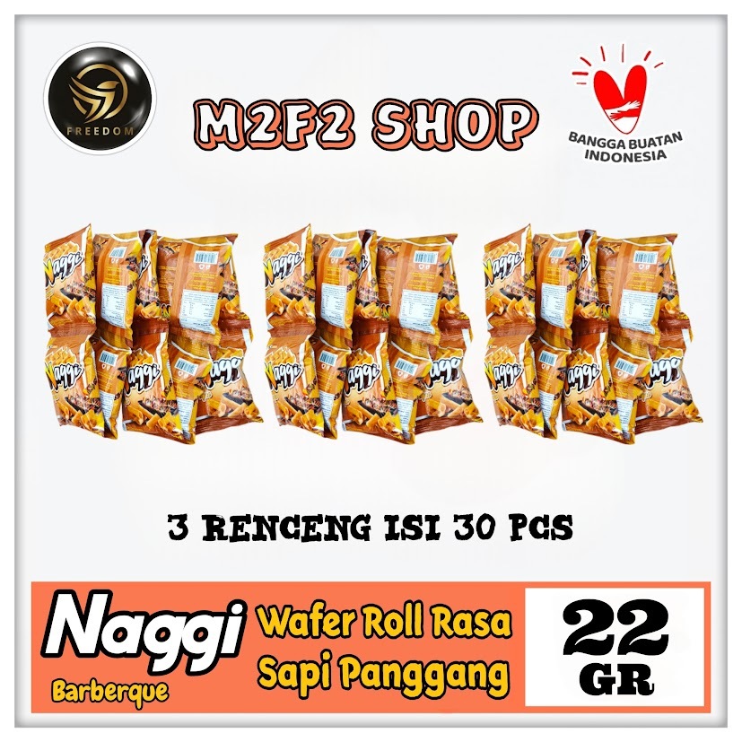 

Snack Naggi Wafer Roll Rasa Barbeque | BBQ Sapi Panggang Sachet - 22 gr (Kemasan 3 Renceng)