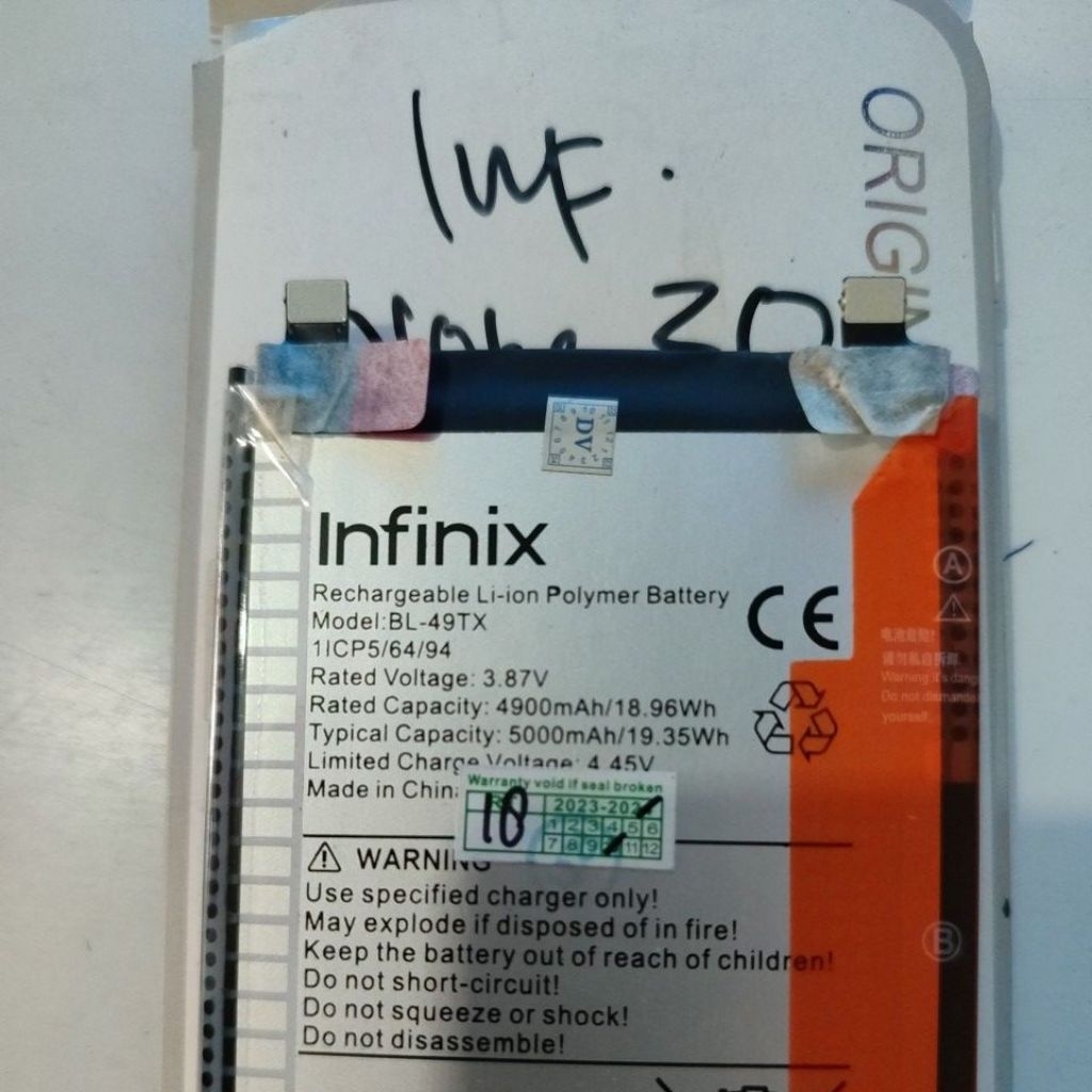 Batrai infinix 30/30 PRO BL-49TX