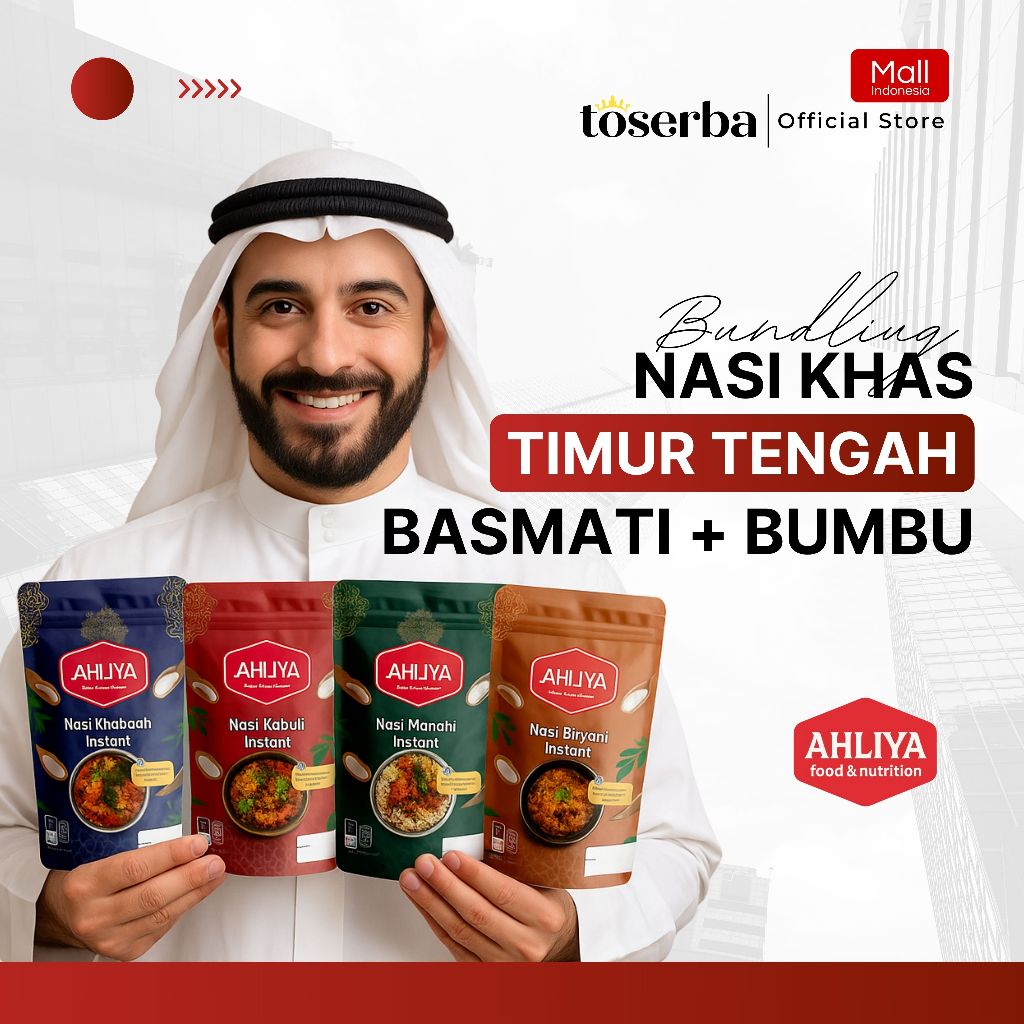 

Diskon 50% - Nasi Instan Beras Basmati [220GR] Paket Lengkap Bumbu Khas Timur Tengah Ahliya