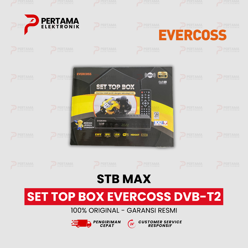 Set Top Box TV Digital EVERCOSS MAX DVB-T2 / STB Evercoss Max