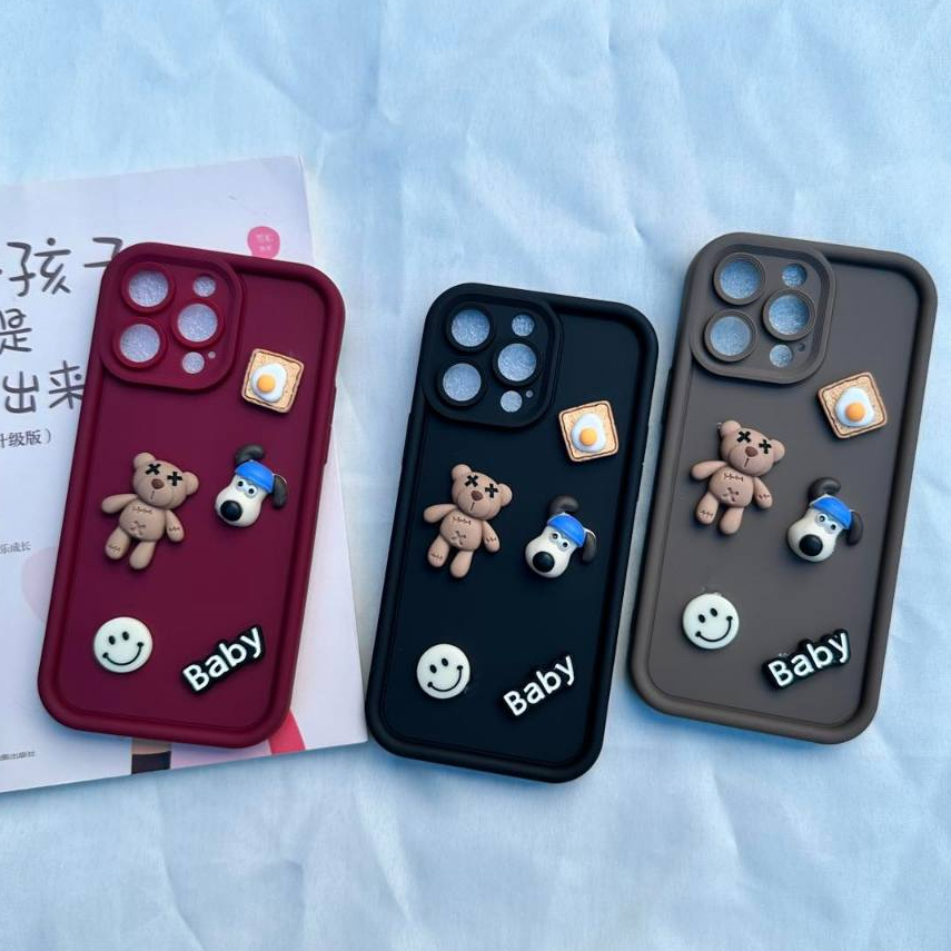 Softcase 3D Cute Companions Case IPhone X/Xs Xr 11 12 13 14 15 Plus Pro ProMax