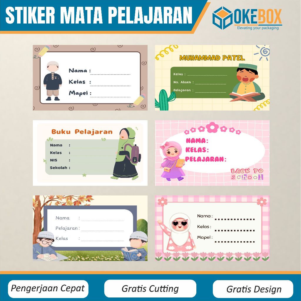 

Paket 40 pcs Sticker Mata Pelajaran Sekolah Desain Terbaru Label Pelajaran Custom Nama Dan Sekolah untuk Buku Tulis