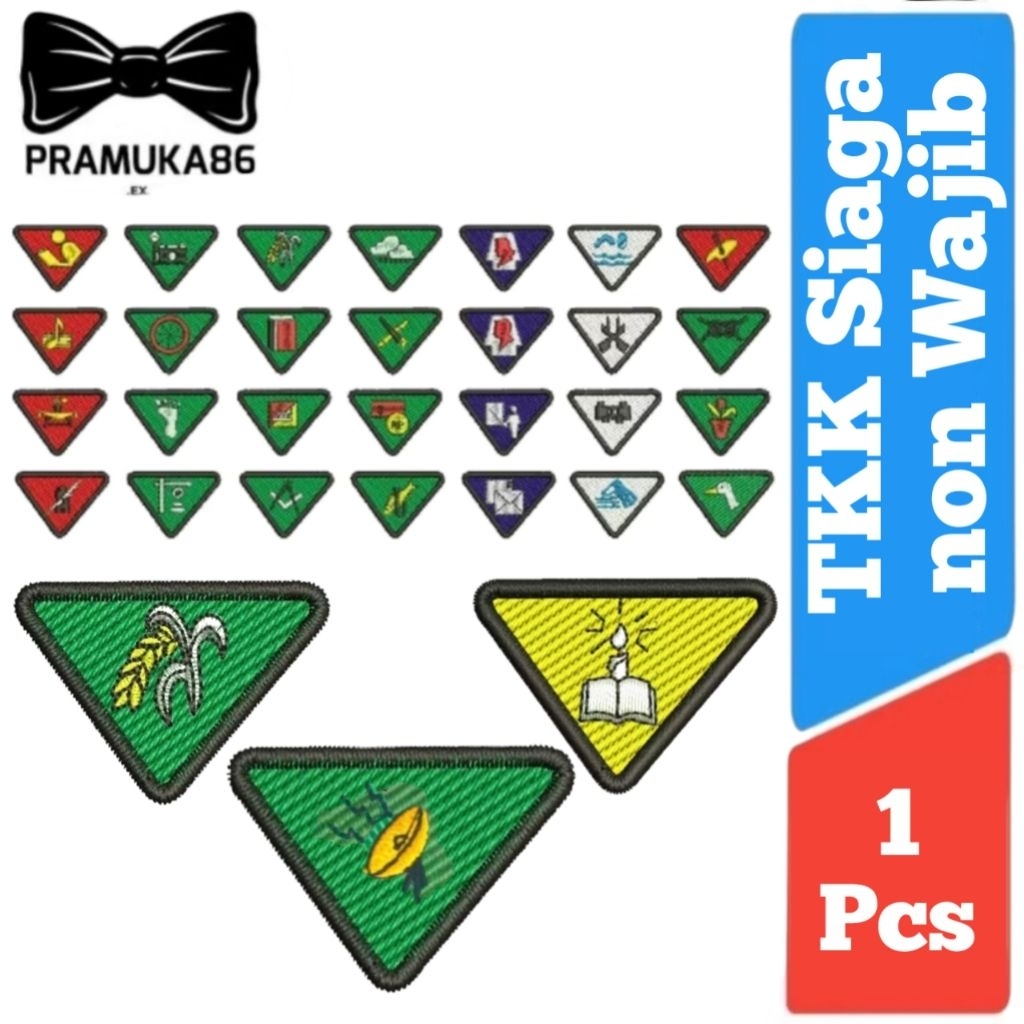 Tkk SIAGA Non Wajib Pramuka Bordir / Tkk Pramuka SD MI Bordir / Tkk Bordir Siaga Pramuka Non Wajib