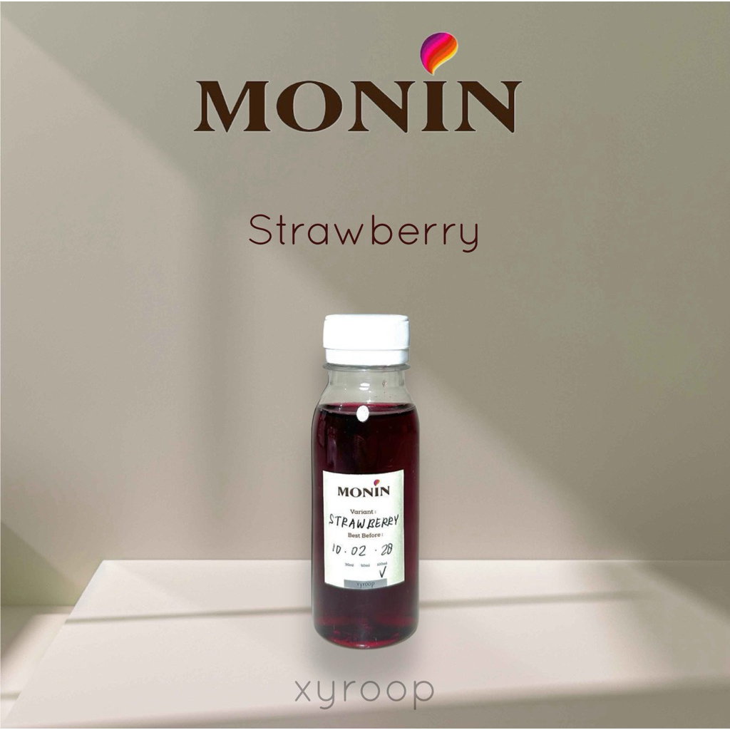 

Monin Syrup Repack Strawberry Coffee Sirup 30ml 50ml 100ml