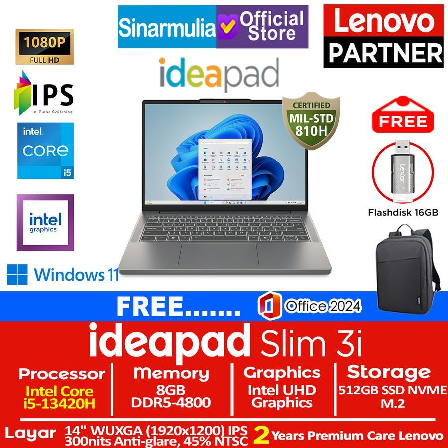 Lenovo Ideapad Slim 3i i5-13420H 512GB SSD 8GB WUXGA IPS Win11+OHS
