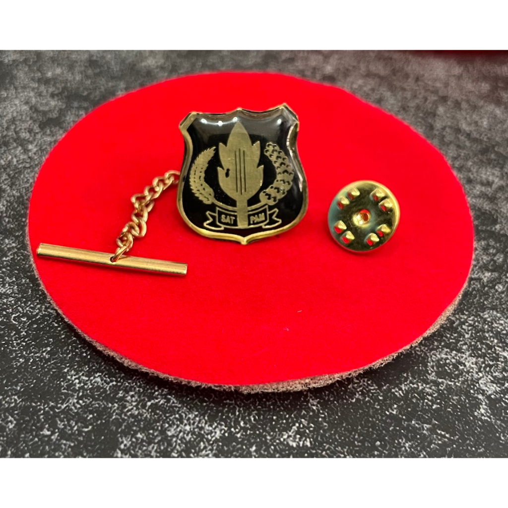 Pin Kerah Security Hitam - Pin Kerah Satpam - Pin Security - Pin Satpam