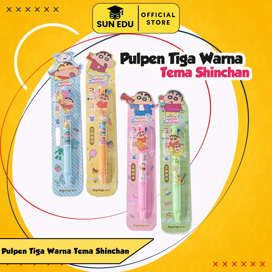 

1 PCS Pulpen Gel Mekanik Cute Colorfull Motif Crayon Shinchan / Pen Mekanik Black Blue Red 0.5mm 1PCS