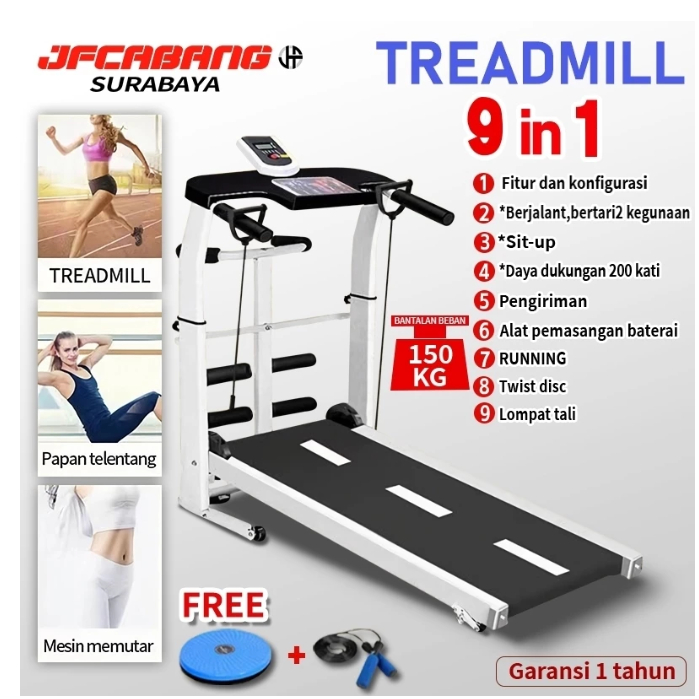Treadmill Manual MultiFungsi Treadmill 15 in 1-Alat Fitness Termurah di BANJARMASIN KALIMANTAN SELAT
