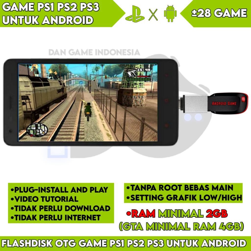 Android Game PS1 PS2 Flashdisk OTG Game HP