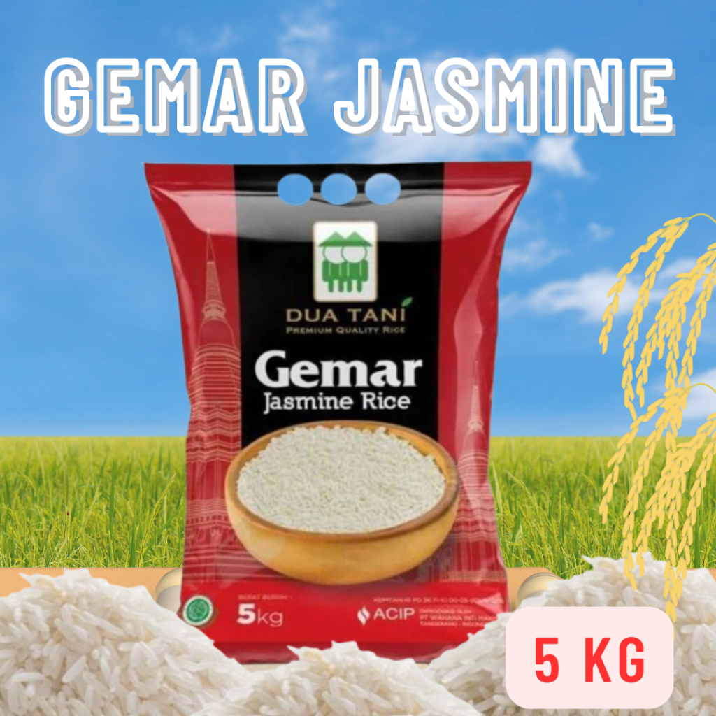 

beras dua tani gemar jasmine rice kemasan 5 kg - 1 pcs
