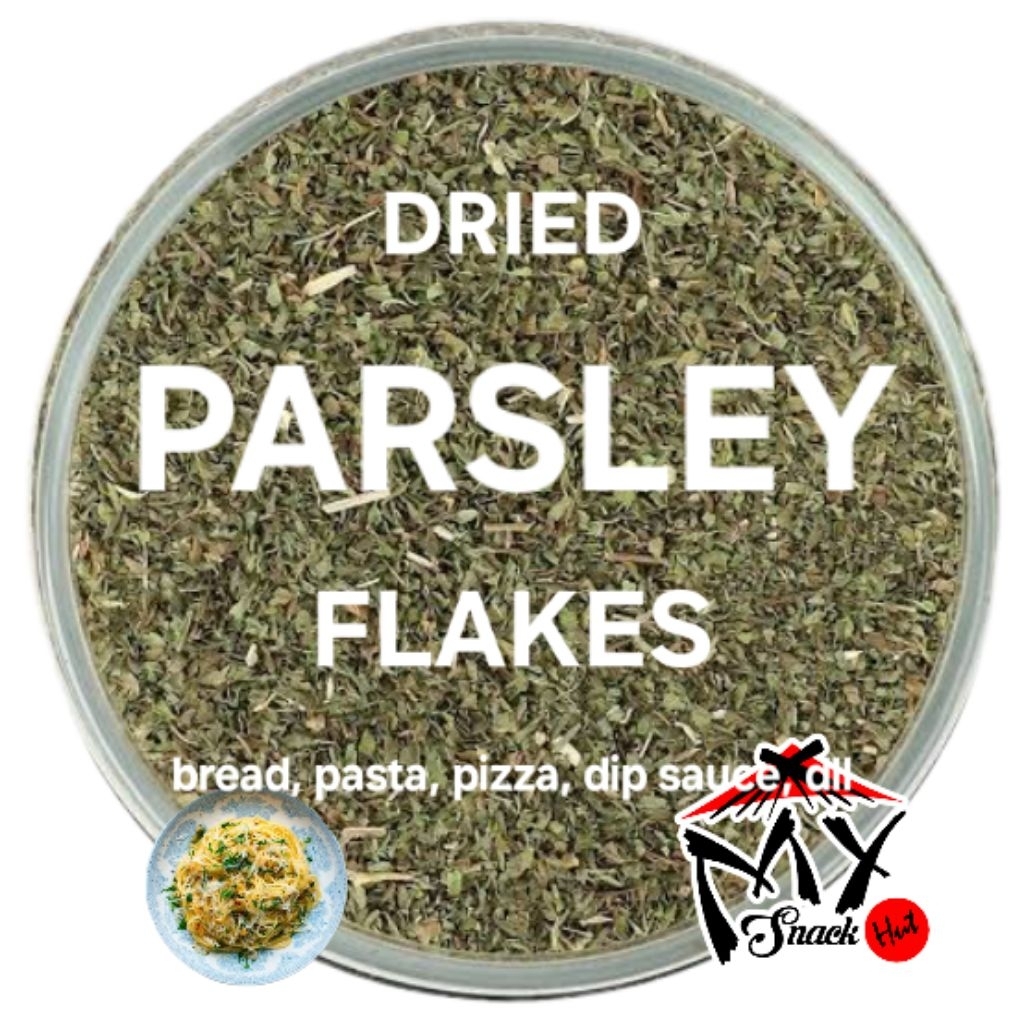 

DRIED PARSLEY FLAKES 100GR DAUN PETERSELI KERING BUMBU MASAK DRESSING PANGGANG PIZZA SPAGHETTI ROTI