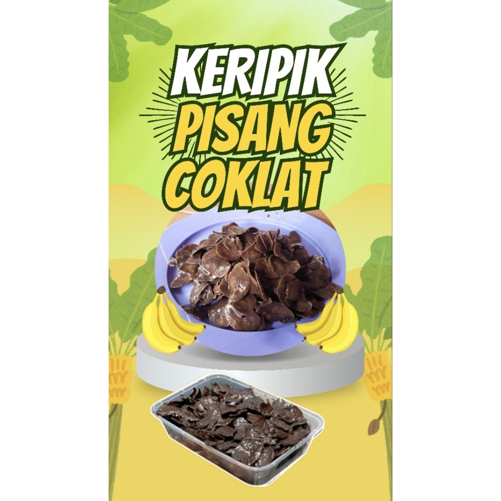 

promo kripik pisang lumer rasa coklat dan strobery