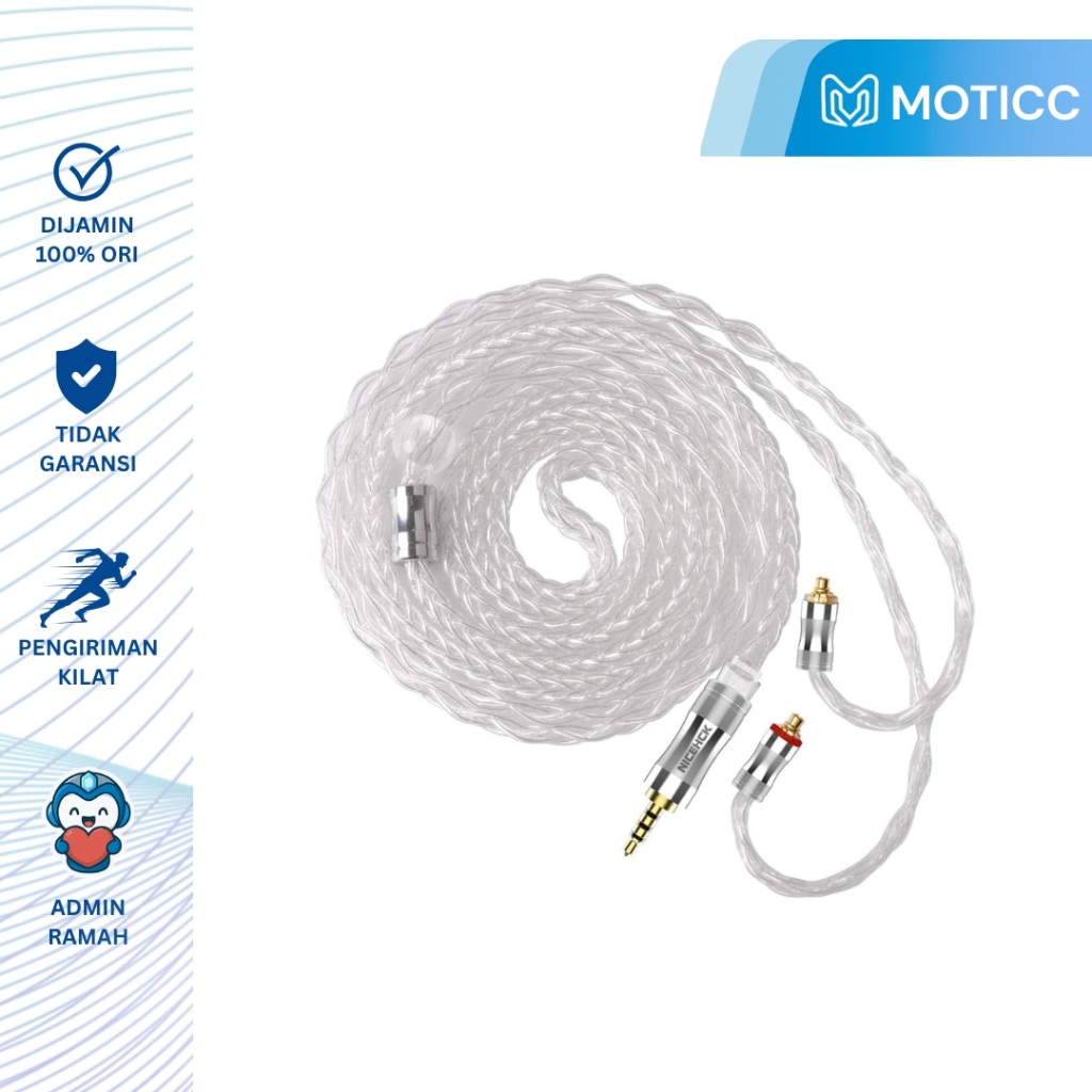 NICEHCK LitzPS-Pro Upgrade Cable 8 Core 4N Litz Pure Silver Cable