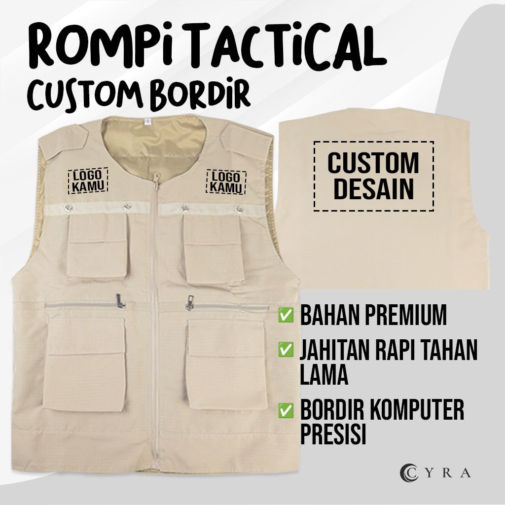 ROMPI TACTICAL CUSTOM BORDIR - ROMPI KKN MANCING VEST MOTOR