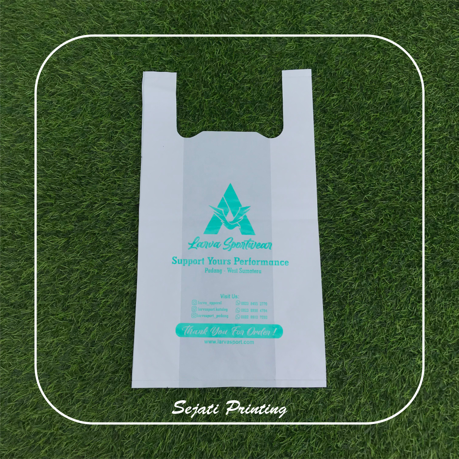 

(Isi 100 pcs) Plastik Sablon Murah HD Kresek 24,26,28 , FREE DESAIN - SEJATIPRINTING