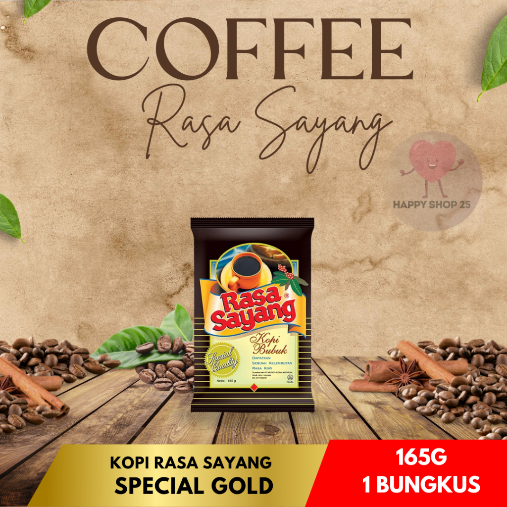 

Rasa Sayang Kopi Special Gold 165g Kopi Hitam Kopi Bubuk 165gram