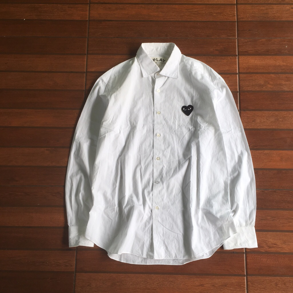 KEMEJA PLAY CDG PUTIH