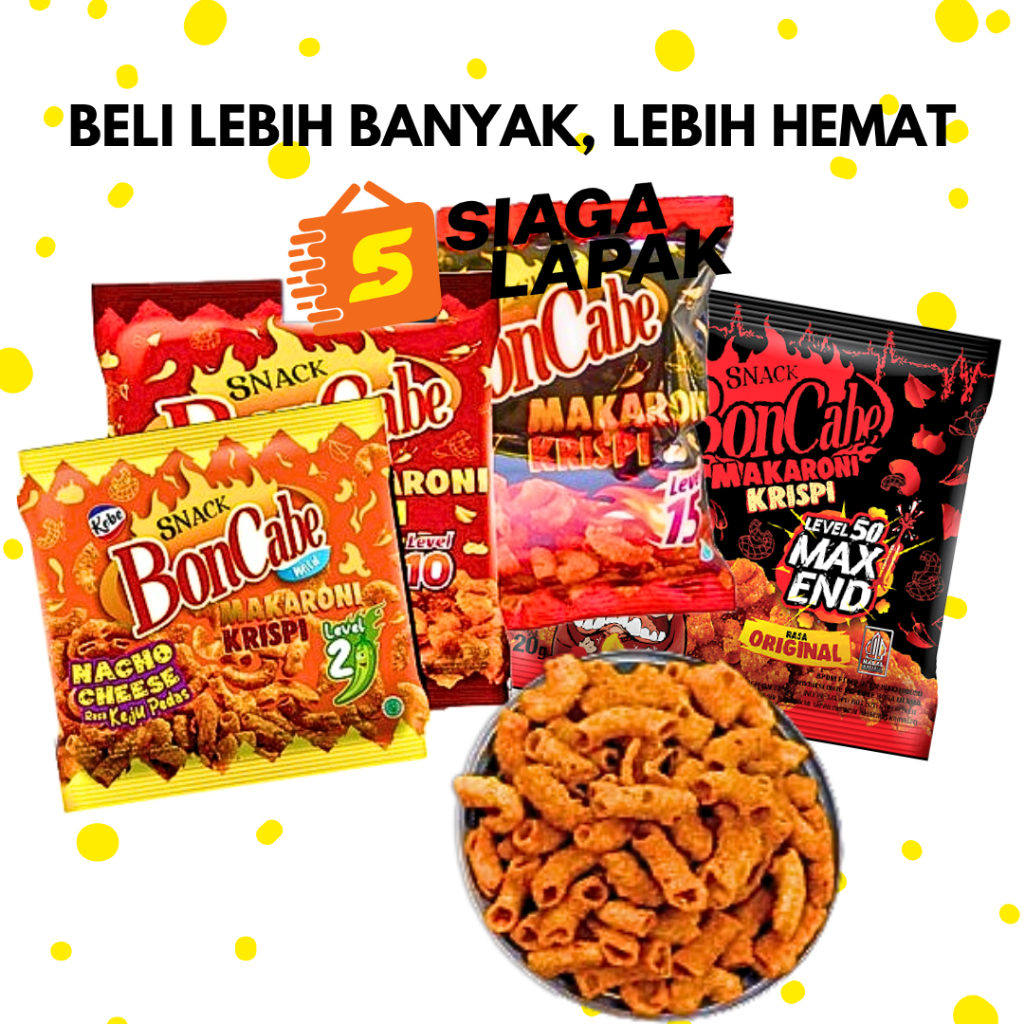 

Makaroni BonCabe MINI ECERAN 1 PCS All Varian Level Pedas [BELI BANYAK LEBIH MURAH]