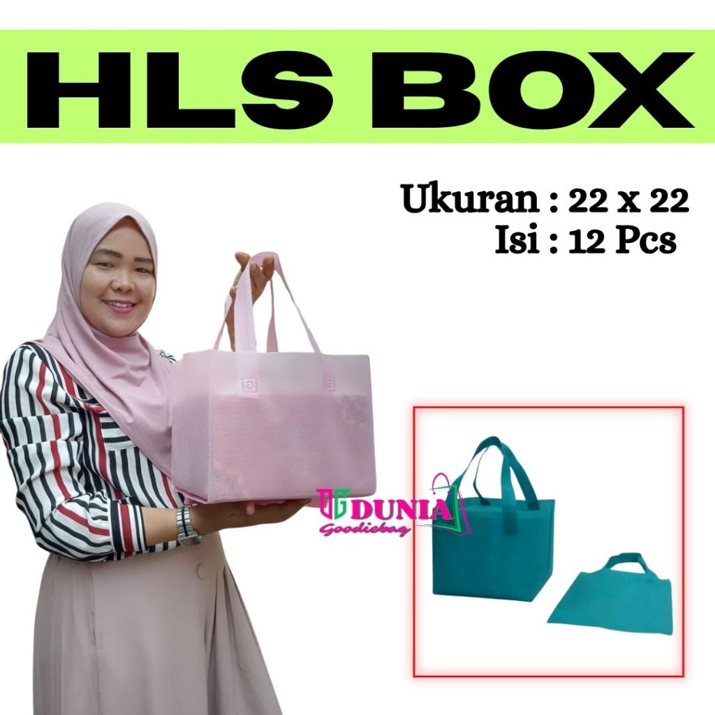 

Hls Box Ukuran 22x22 Isi 12pcs Tas Hampers,Tas Berbagi,Tas Sovenir,Tas Box Nasi,Tas Besek