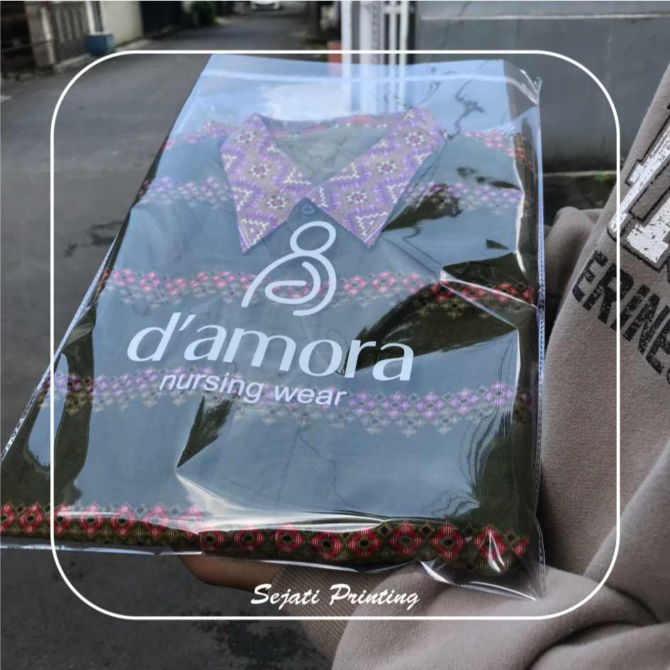 

(isi 100 pcs) Sablon Plastik Murah OPP 40 Micron 25, 30 , FREE DESAIN - SEJATIPRINTING