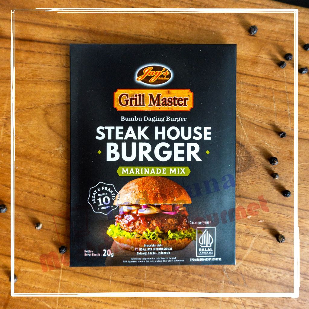 

[oddsolshop] pekanbaru/Jay's Jays Grill Master Bumbu Burger 20GR Steak House Untuk Daging Hamburger