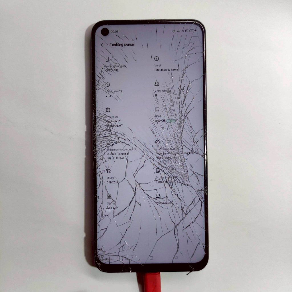 Lcd + Touchscreen Oppo A52 A92 A72 2020 Original Copotan Minus Kaca Retak Dikit LCD-524