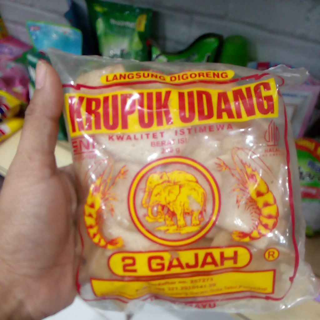 

Kerupuk udang cap 2 gajah