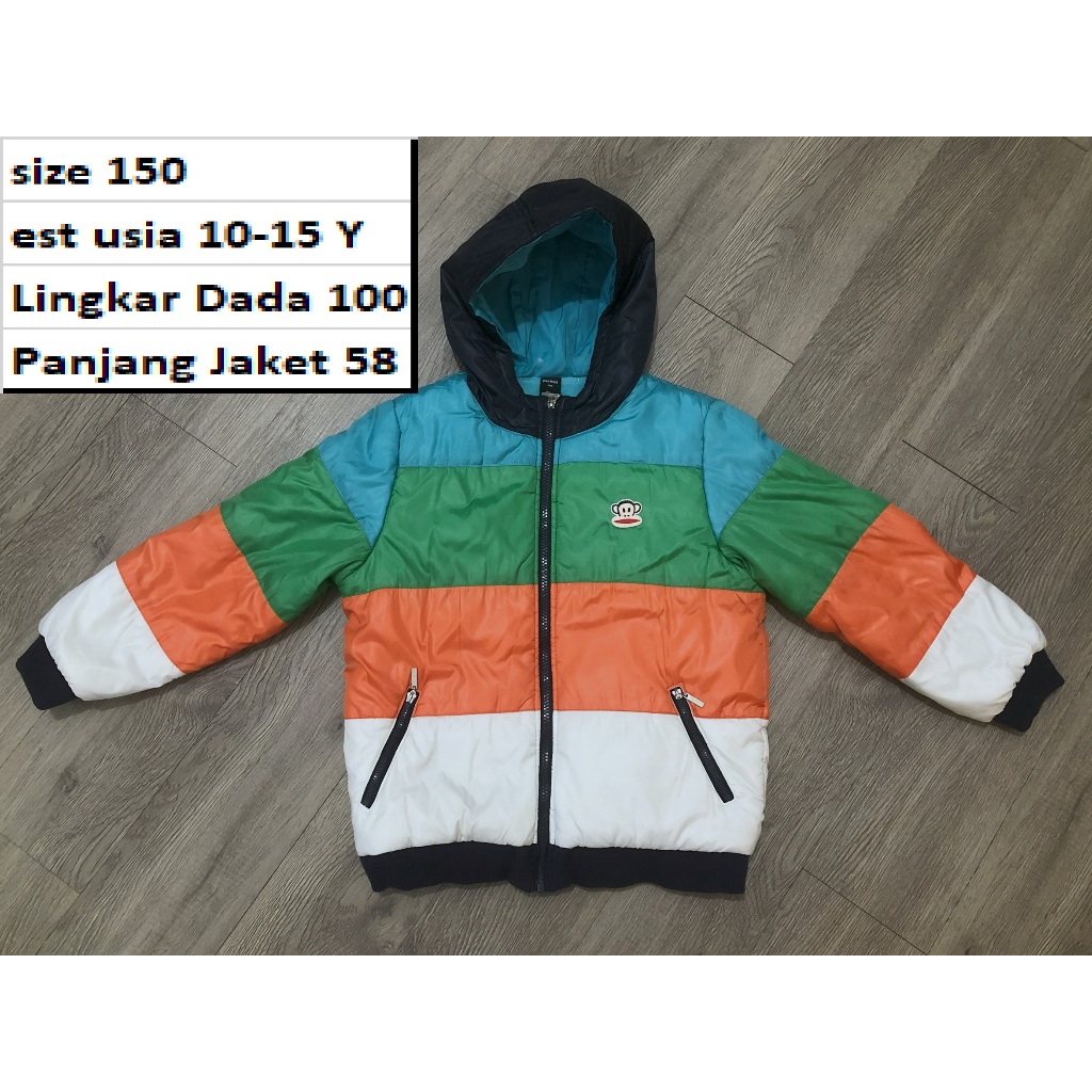 Jaket PAUL FRANK Winter Tebal Hangat Musim Dingin Hoodie Anak-Remaja Second Preloved
