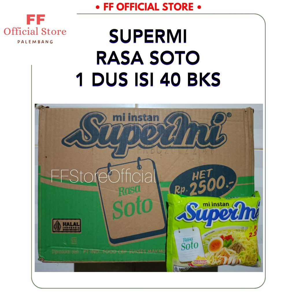 

SUPERMI Rasa Soto 1 Dus isi 40 Bks