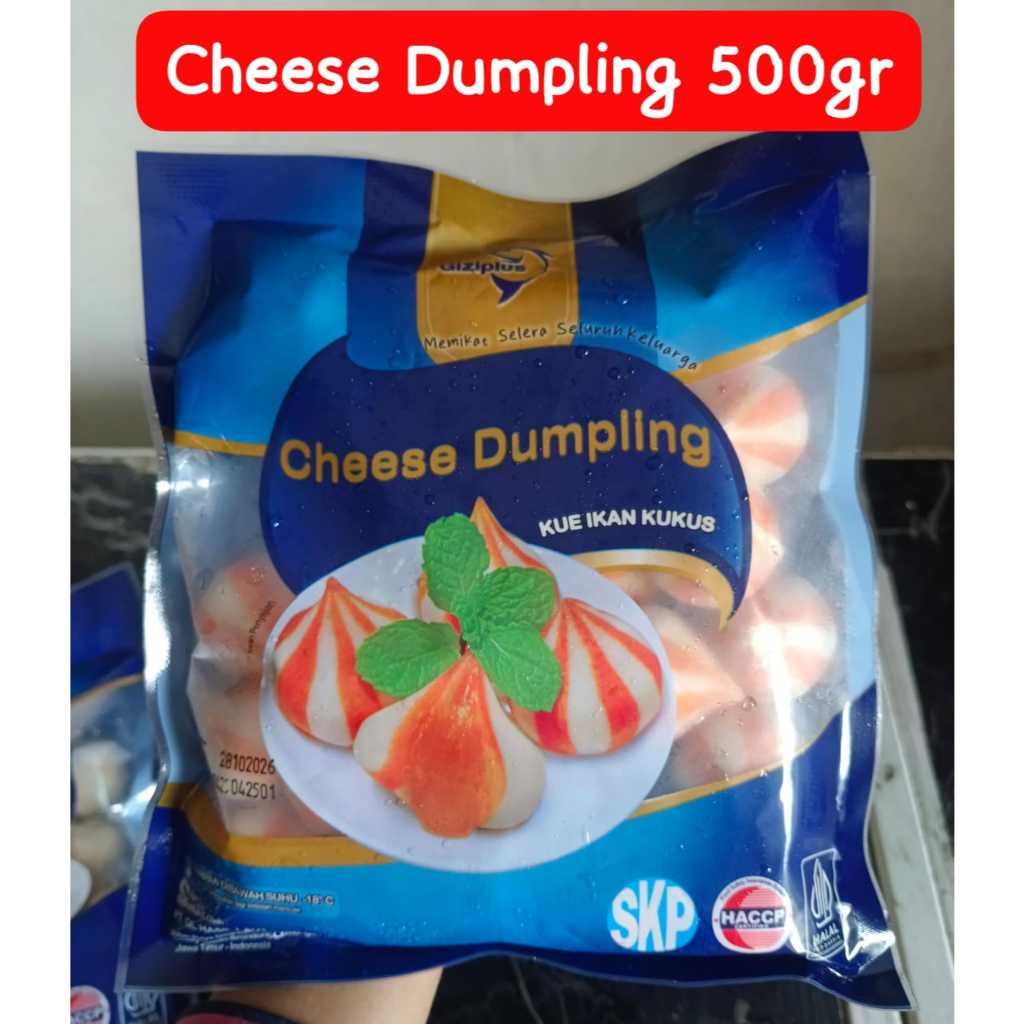 

Dumpling Cheese Giziplus 500gr - Kue Ikan Kukus Rasa Keju