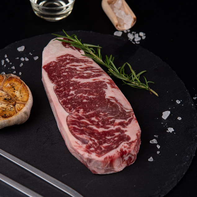 

Dry Aged Meats - USDA Prime Boneless Striploin Dry Aged 30 Days