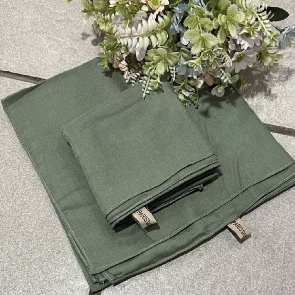 Paris Premium Sage Green Hijab Segiempat Hijab