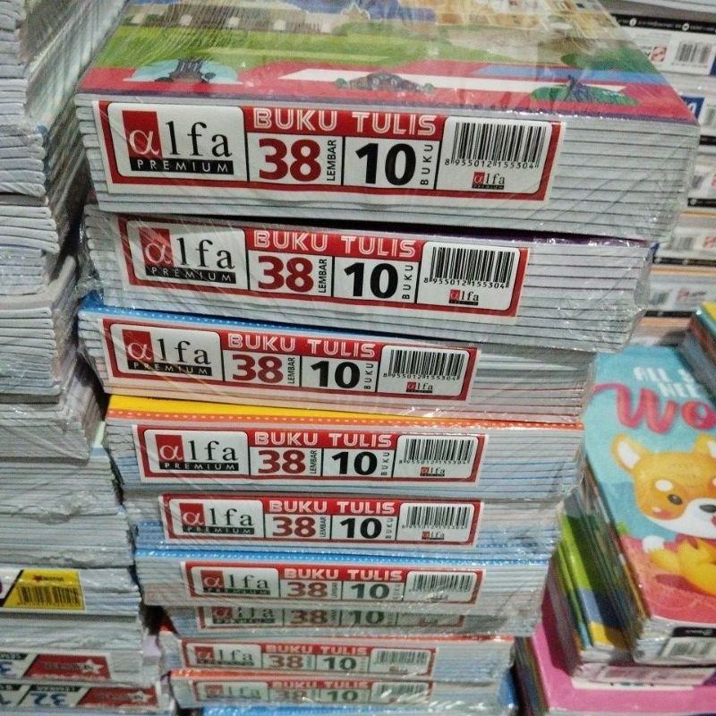 

Buku Tulis Isi 38 Lembar Merek Alfa Premium / Buku Alfa Premium