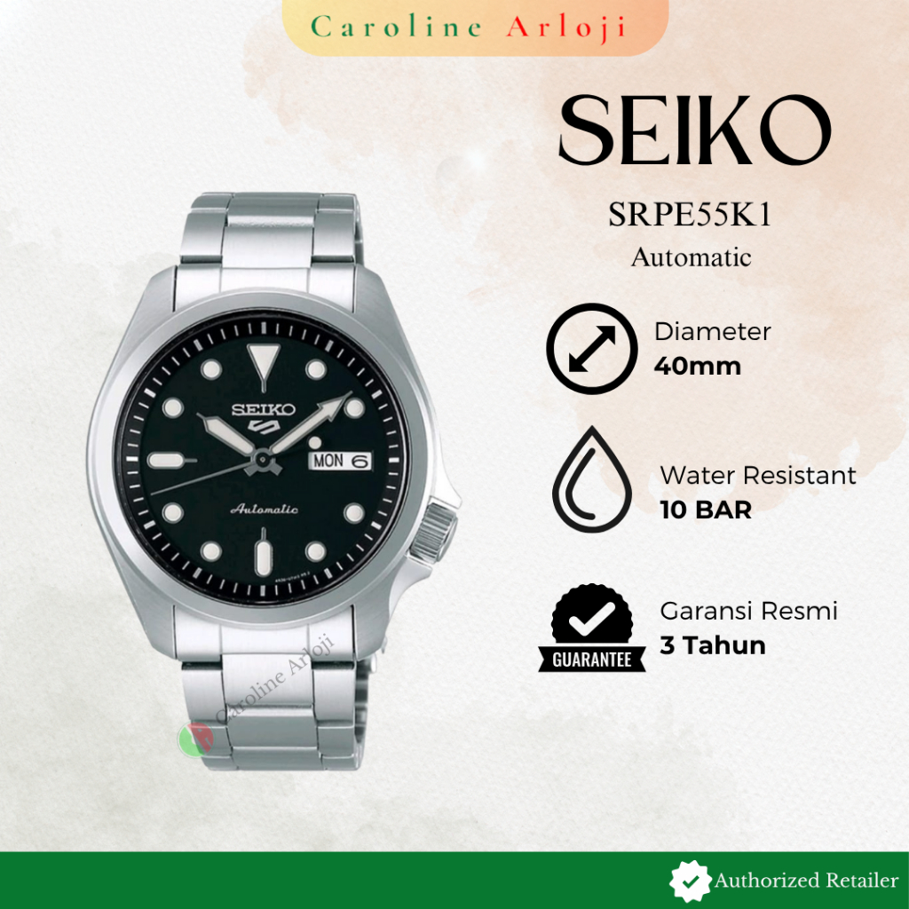 Jam Tangan Pria SEIKO 5 SRPE / SRPE55K1 Original Garansi Resmi