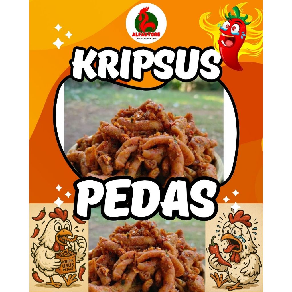 

Kripik usus ayam pedas kekinian berat 500g enak gurih renyah dan tidak keras