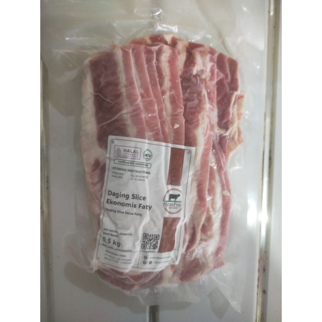

Hijrah Beef Slice Economic Fatty 500Gr