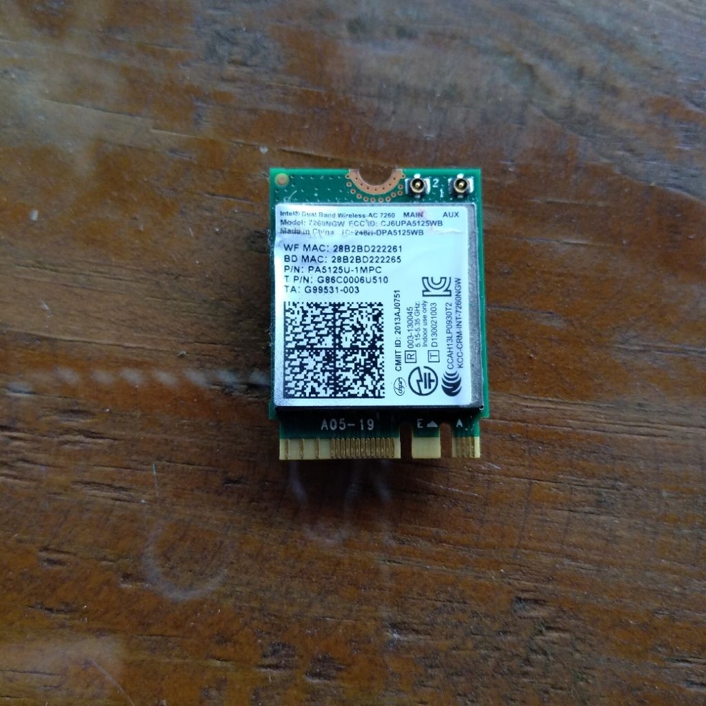 wifi card laptop toshiba dynabook R634/L