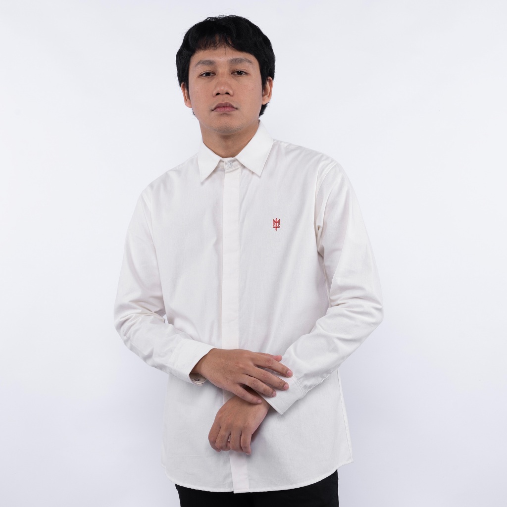 RILK MATERNAL DISASTER WHITE LONG SHIRT KEMEJA PANJANG PUTIH ORIGINAL