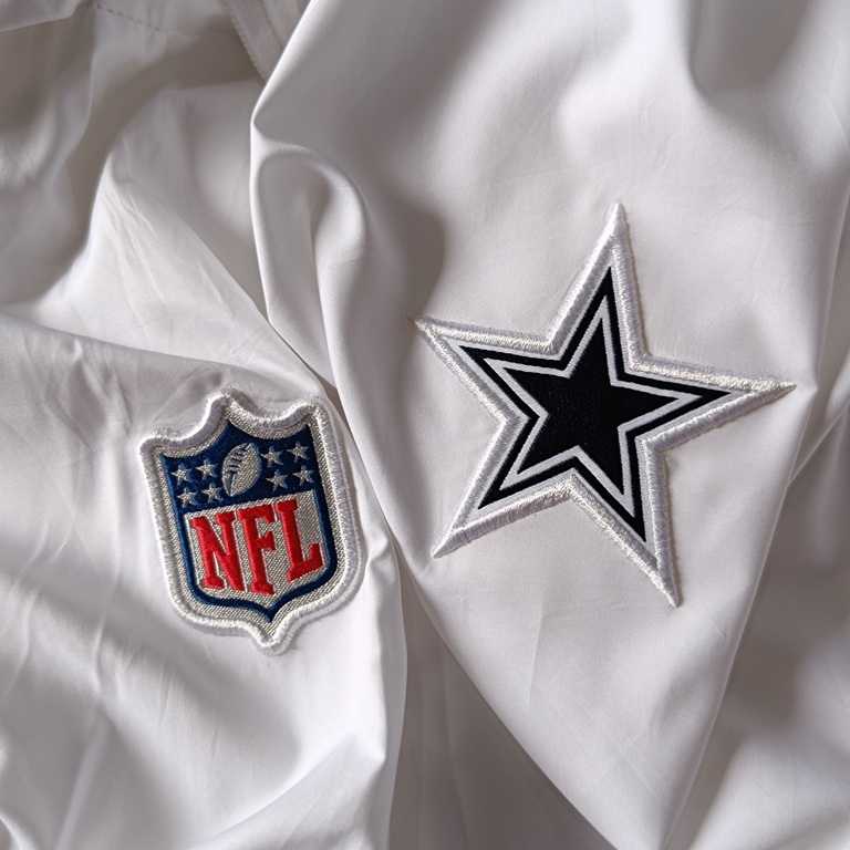 NFL DALLAS COWBOYS SideLine Lockdown 1/4 zip Jacket white XXL