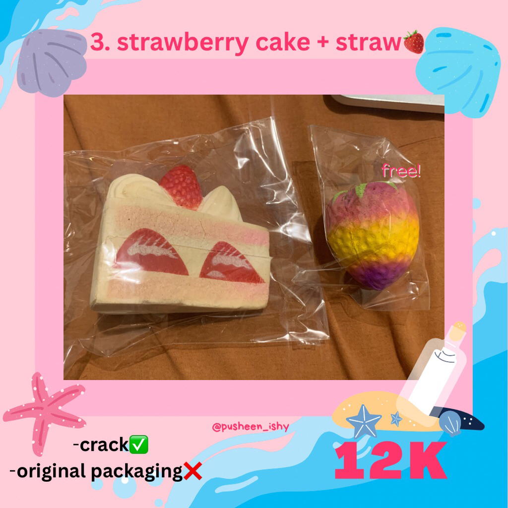 Squishy Preloved Strawberry Cake