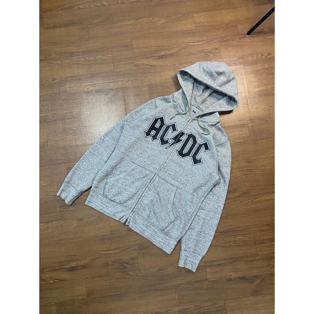 Jaket ACDC Hoodie Abu-abu