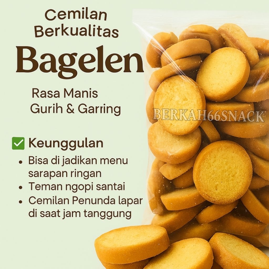 

Roti Kering Bagelen 250g | Kue Kering Rasa Manis & Gurih | Cemilan Roti Kering