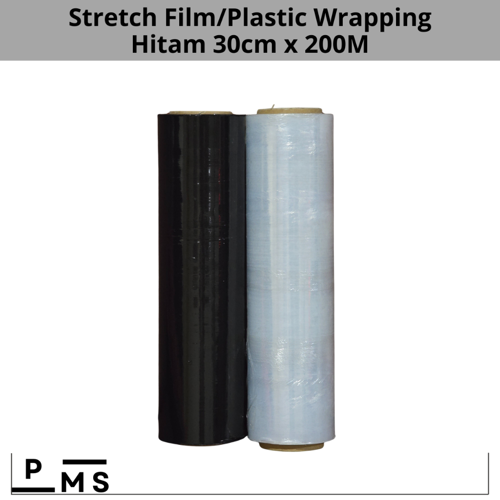

Plastik Wrapping Bening Hitam 30cm x 200m | Stretch Film 30cm x 200m Bening Hitam