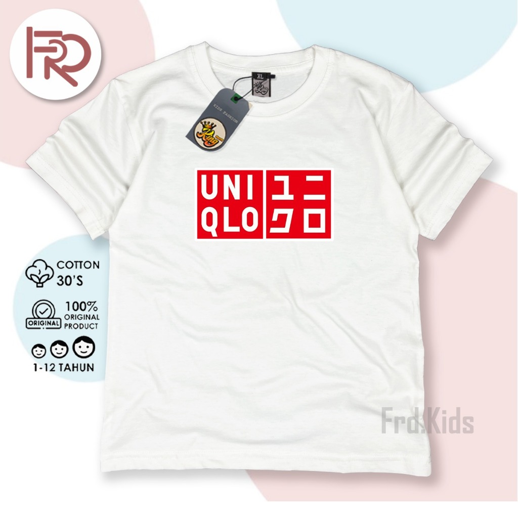 FRD.KIDS - Kaos Anak Laki Laki / Kaos Anak Perempuan / Kaos Branded Anak Katun CD 30s Umur 1-12 Tahu